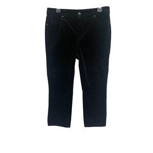 Talbots Black Corduroy Straight Leg Pants Women's Size 10P